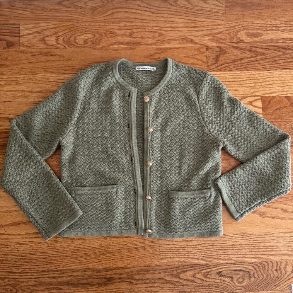 Green Textured Women's Sweater